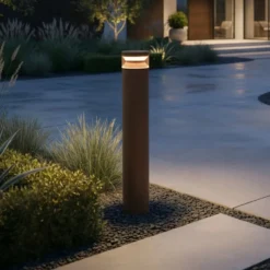 Ideal Lux LED-pylväsvalaisin Boeing, korkeus 100 cm, kahvinruskea
