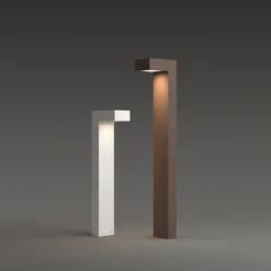 IDEAL LUX LED-pylväsvalaisin Sirio, harmaa, korkeus 80 cm, metalli