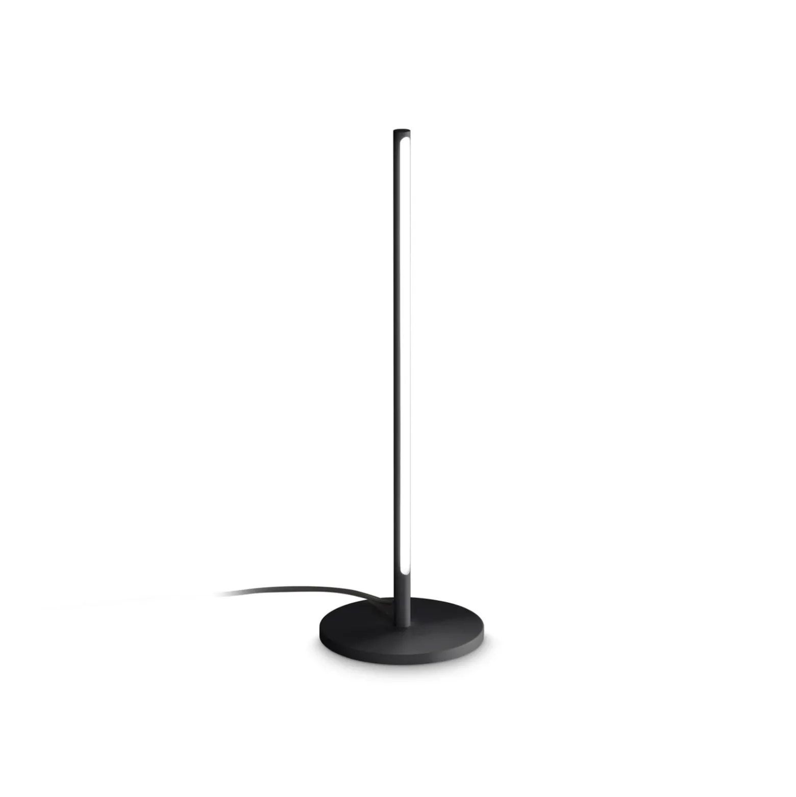 Ideal Lux LED-pöytävalaisin Filo musta alumiini korkeus 47 cm