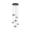 Ideal Lux LED-riippuvalaisin Galaxy, 6-valo, akryyli, metalli