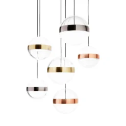 Ideal Lux LED-riippuvalaisin Galaxy, 6-valo, akryyli, metalli