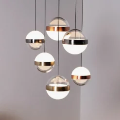 Ideal Lux LED-riippuvalaisin Galaxy, 6-valo, akryyli, metalli
