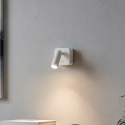 Ideal Lux LED-seinäkohdevalaisin Bean, valkoinen, leveys 7 cm, metalli