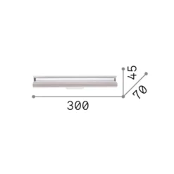 IDEAL LUX LED-seinävalaisin Dorica, teräksenvärinen, korkeus 30 cm, metallia