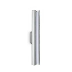 IDEAL LUX LED-seinävalaisin Dorica, teräksenvärinen, korkeus 30 cm, metallia