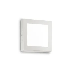 Ideal Lux LED-seinävalaisin Universal, valkoinen, alumiini, 17x17 cm