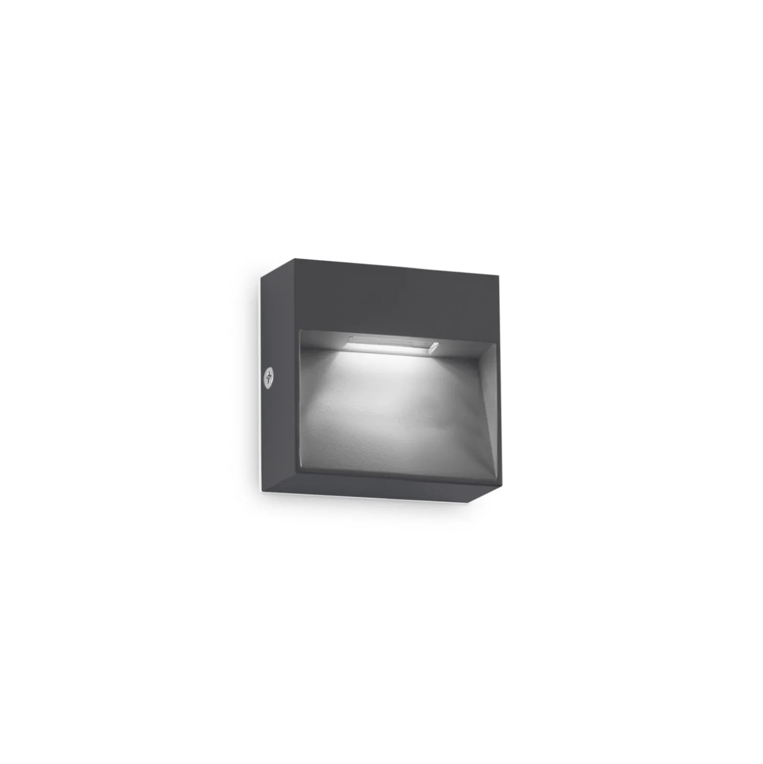 Ideal Lux LED-ulkoseinävalaisin Dedra, antrasiitti, 10 x 10 cm