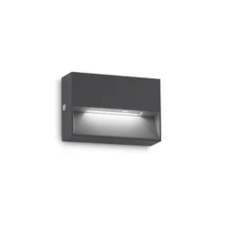 Ideal Lux LED-ulkoseinävalaisin Dedra, antrasiitti, 10 x 6,5 cm