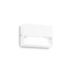 Ideal Lux LED-ulkoseinävalaisin Dedra, valkoinen, 10 x 6,5 cm