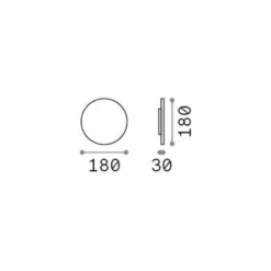 Ideal Lux LED-ulkoseinävalaisin Punto, ruskea, Ø 18 cm, metallia