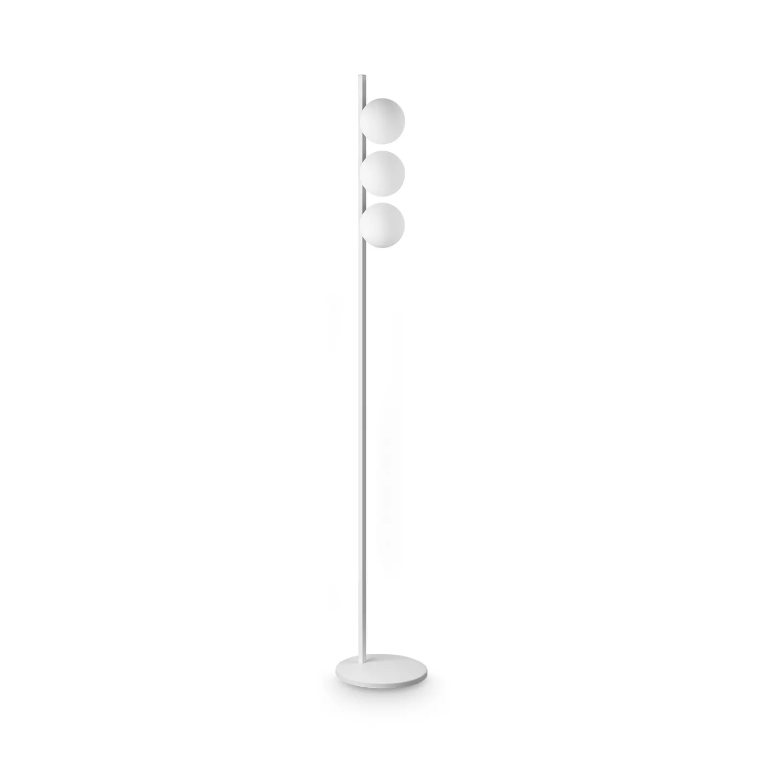 IDEAL LUX -maavalaisin Binomio, valkoinen, korkeus 160 cm, metallia,