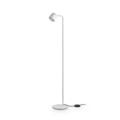 IDEAL LUX -maavalaisin Dodo, valkoinen, korkeus 118 cm, metallia, himmennettävä
