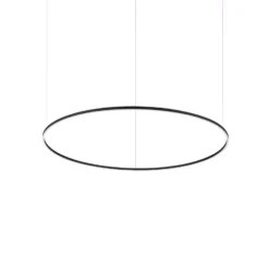 IDEAL LUX Oracle Slim -LED-riippuvalaisin, musta, 3 000 K, halkaisija 150 cm