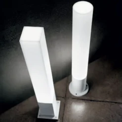 Ideal Lux pylväsvalaisin Edo pyöreä, valkoinen, GX53