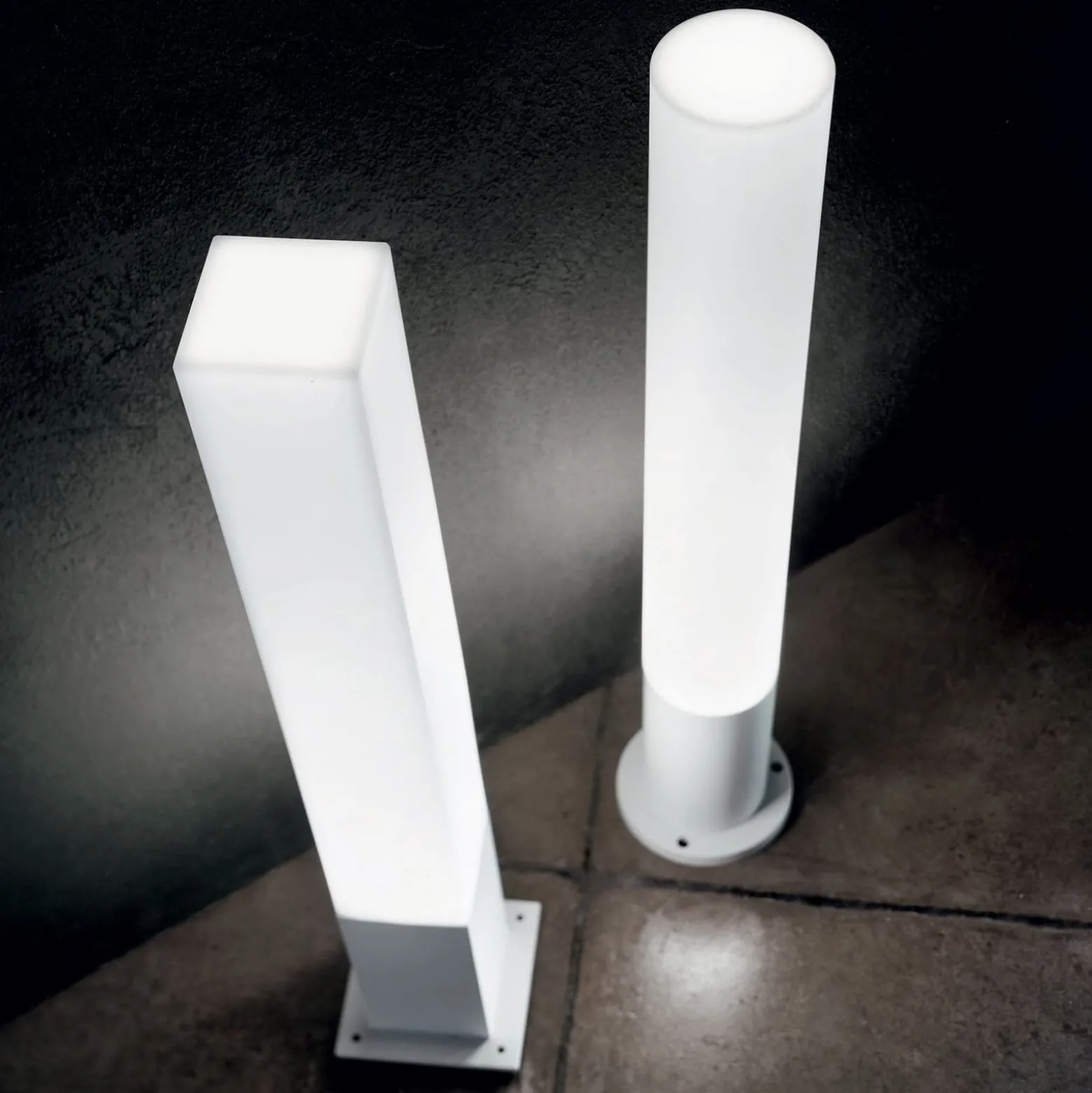 Ideal Lux pylväsvalaisin Edo pyöreä, valkoinen, GX53