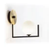 IDEAL LUX -seinälamppu Birds, musta/messinki, korkeus 25 cm, metallia