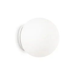 Ideal Lux seinävalaisin Mapa, Ø 30 cm, E27, valkoinen, lasi, pallo
