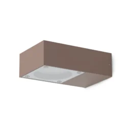 IDEAL LUX Sirio -ulkoseinälamppu, ruskea, leveys 10 cm, metallia
