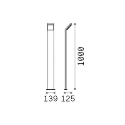Ideal Lux Style LED polkuvalaisin, ruskea, korkeus 100 cm, 3000 K