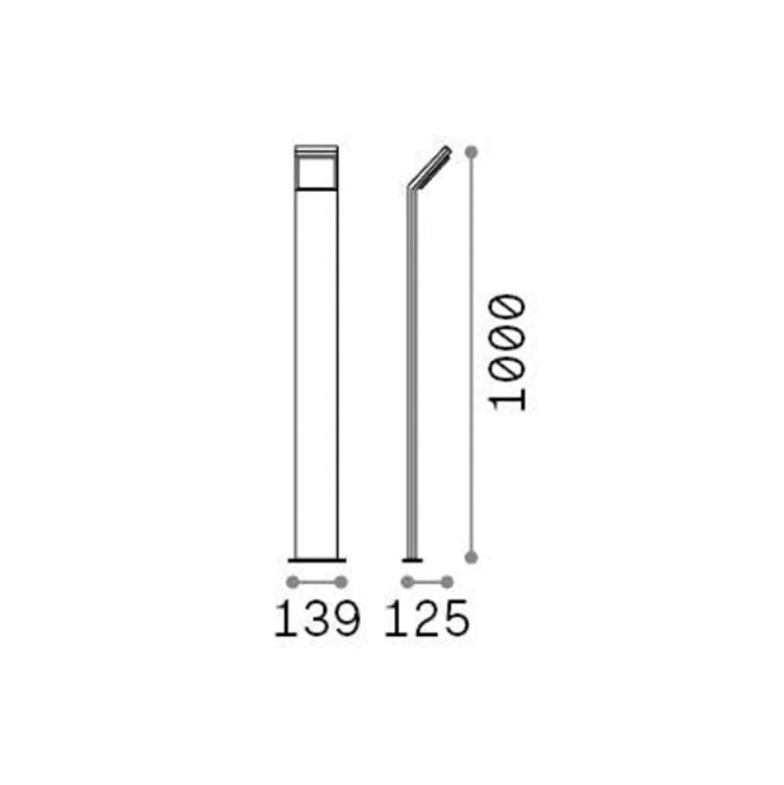 Ideal Lux Style LED polkuvalaisin, ruskea, korkeus 100 cm, 3000 K