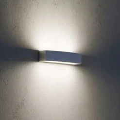 Ideal Lux ulkoseinälamppu Andromeda, harmaa, leveys 45 cm, E27