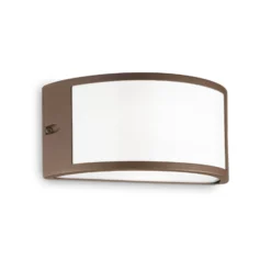 Ideal Lux ulkoseinävalaisin Rex-1 ruskea, alumiinia leveys 25 cm