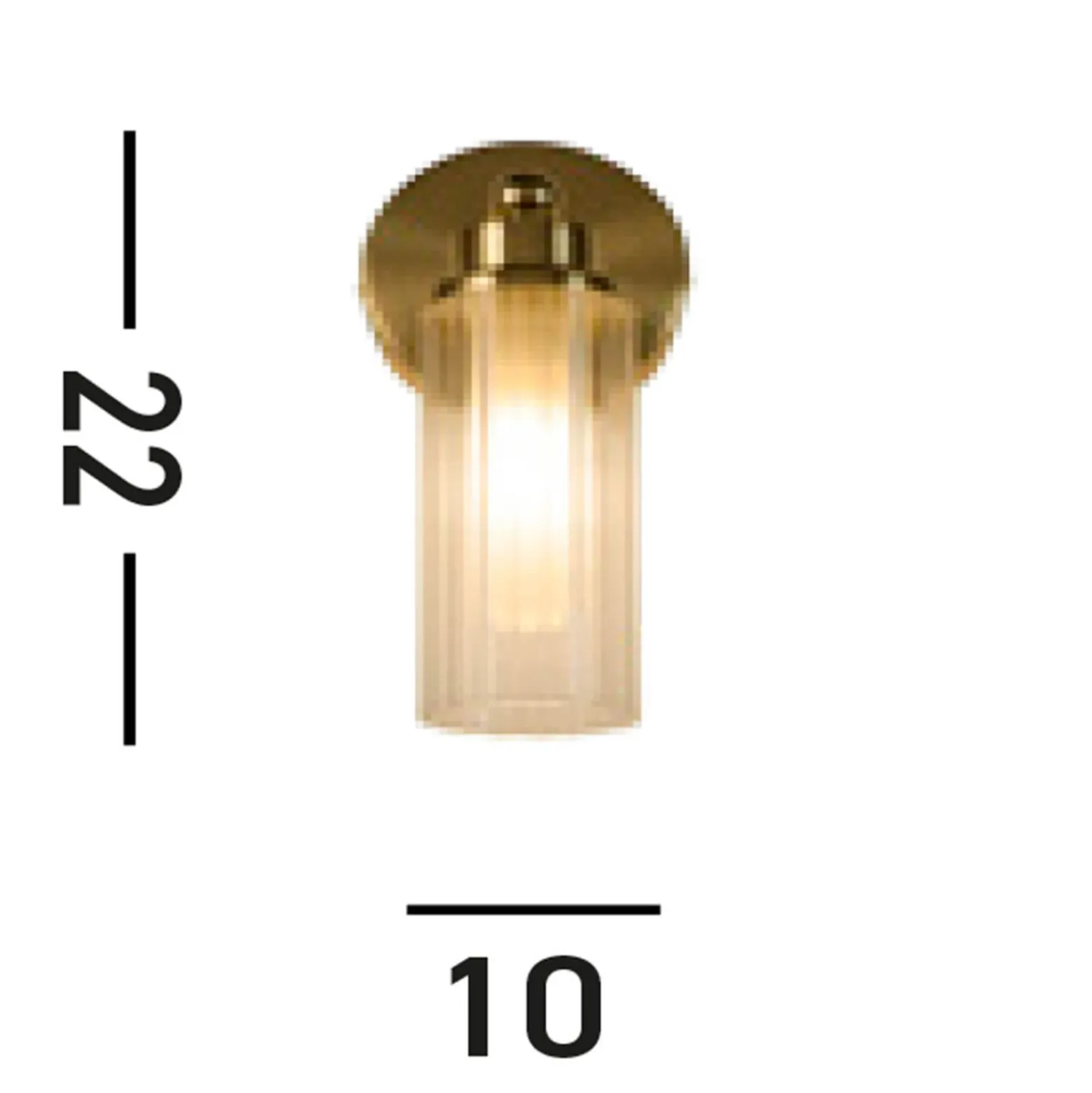 Imperial seinävalaisin, messinki, 1-valo, teräs, lasi, IP44