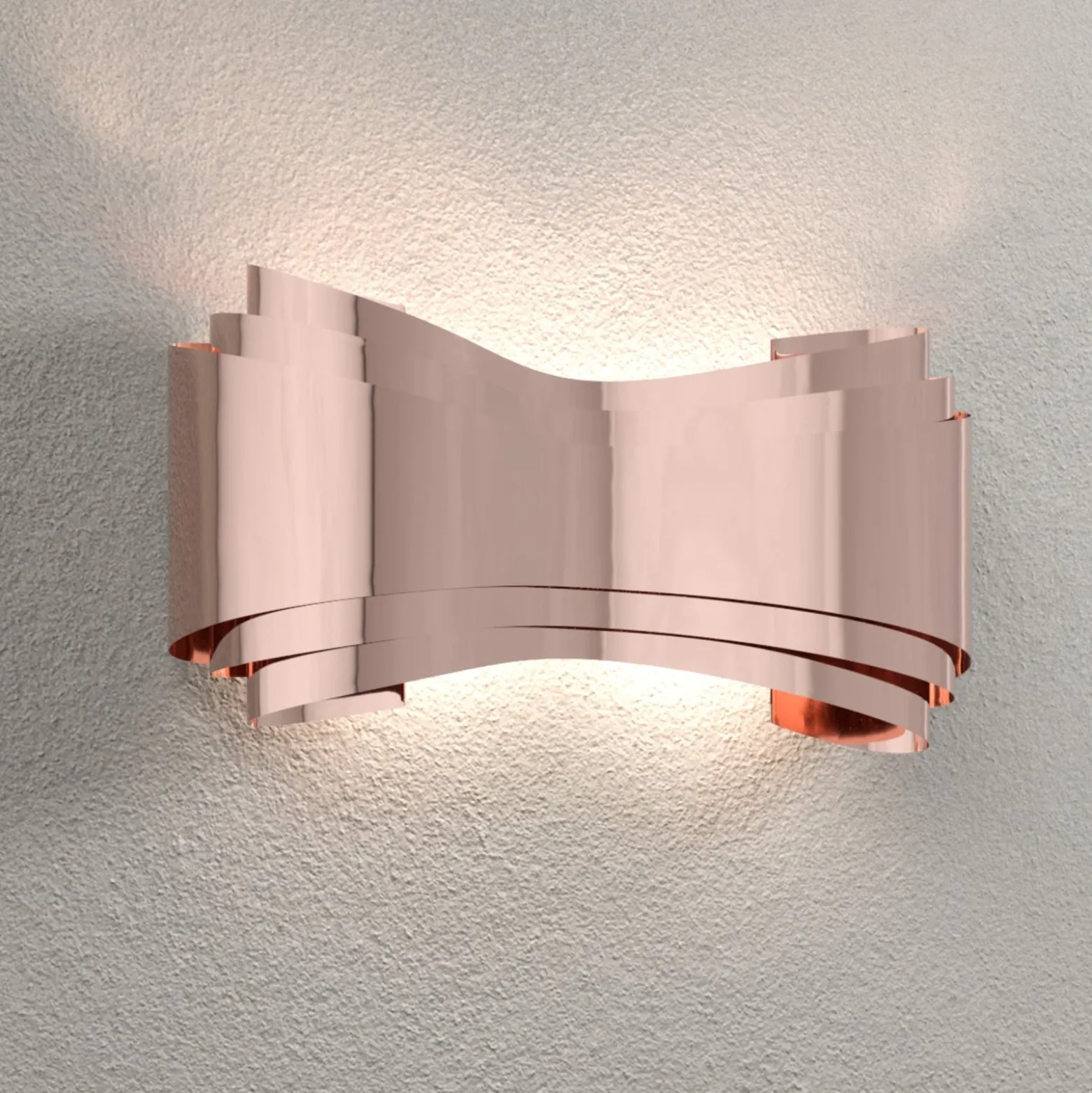 Ionica - kuparinvärinen LED-suunnittelijan seinävalaisin