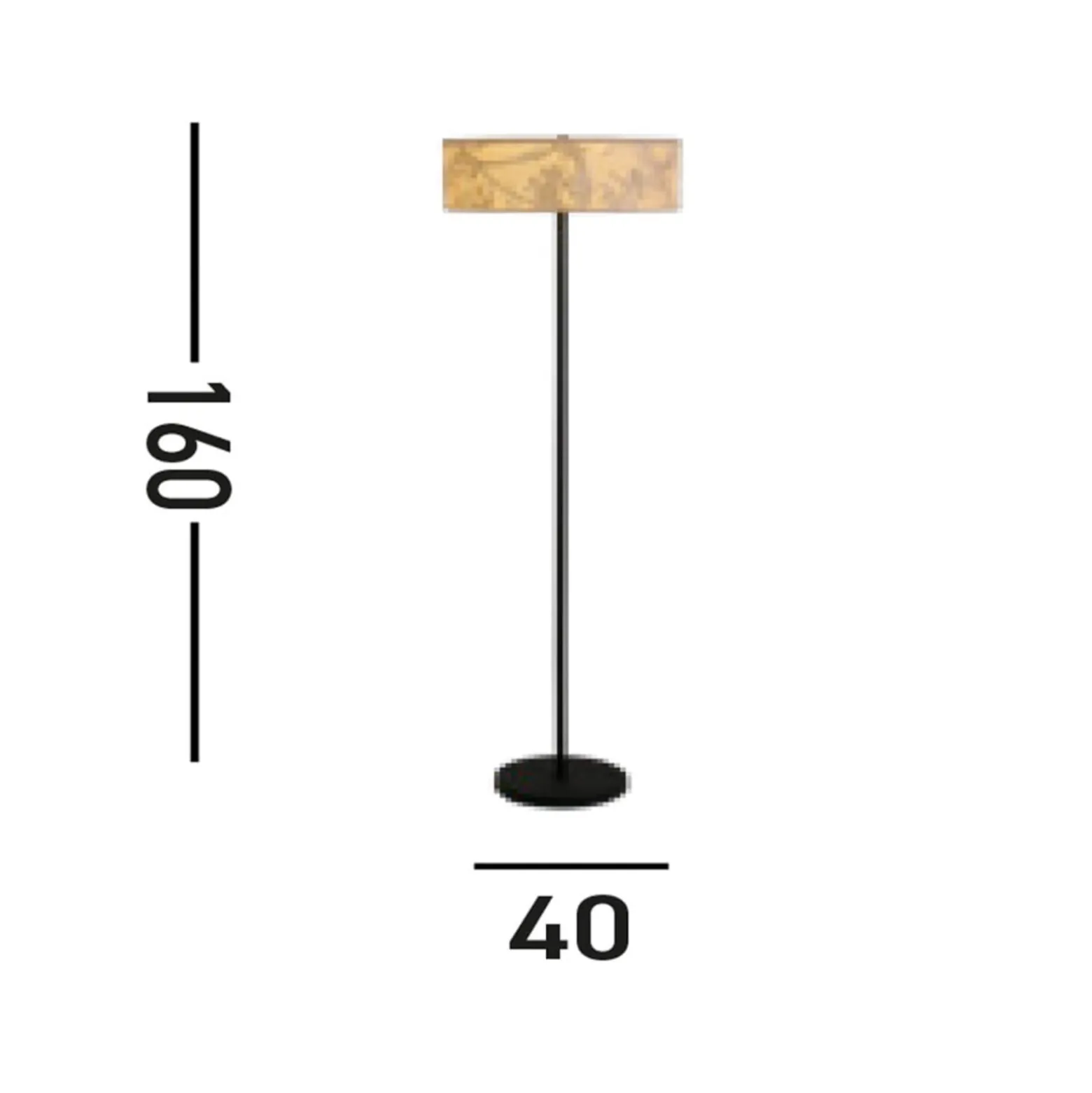 Isla lattiavalaisin, Ø 40 cm, ruskea, beige, bambu, teräs