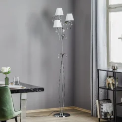 Jacqueline lattiavalaisin, 3-lamppuinen, valkoinen