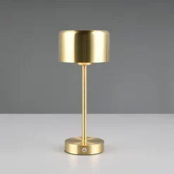 Jeff LED ladattava pöytävalaisin, matta messinki, korkeus 30 cm, metallia