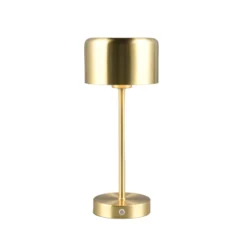Jeff LED ladattava pöytävalaisin, matta messinki, korkeus 30 cm, metallia