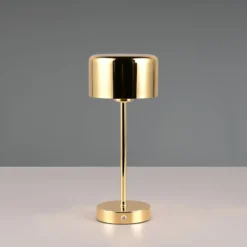 Jeff LED ladattava pöytävalaisin, messinki, korkeus 30 cm, metallia