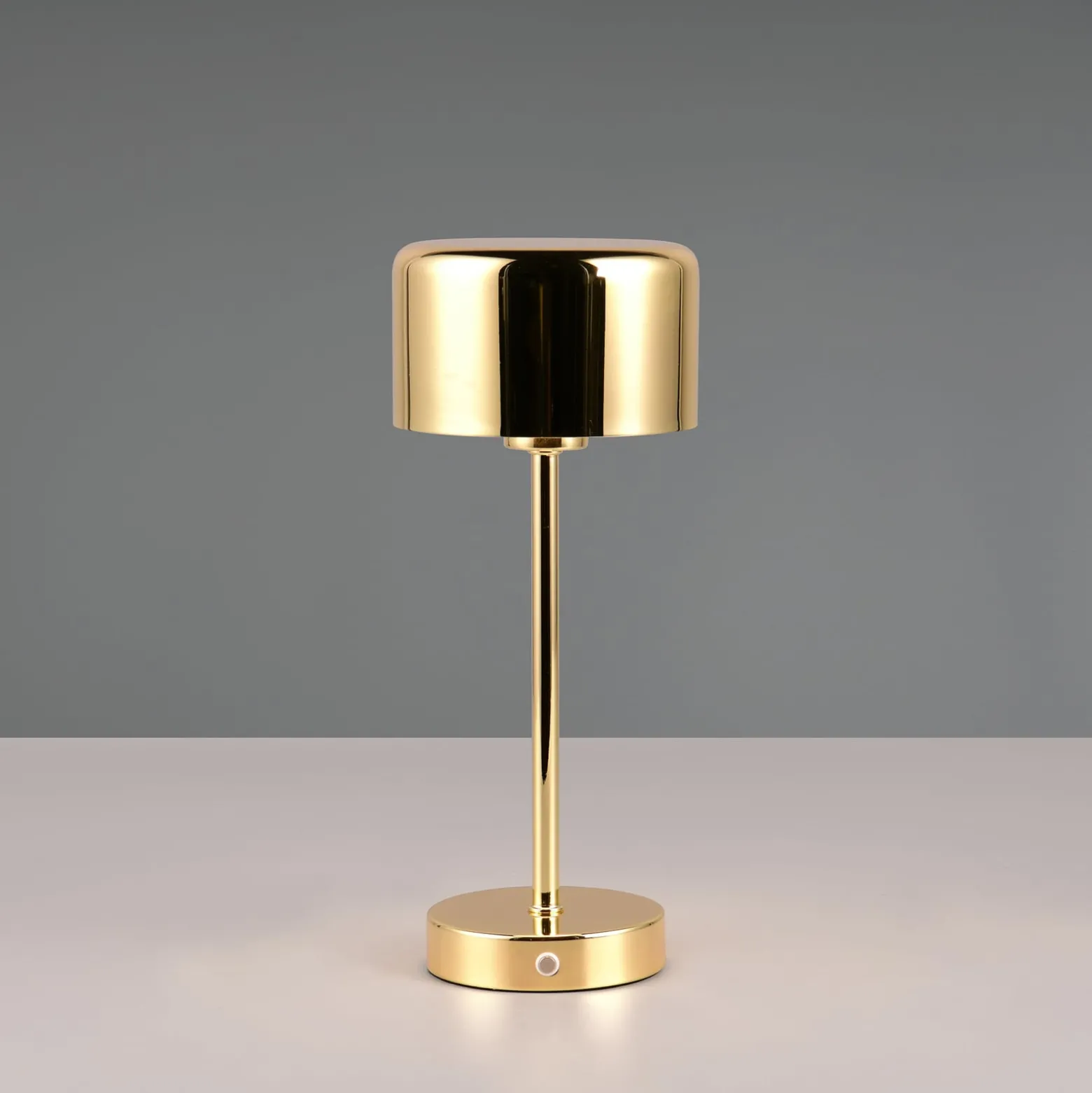 Jeff LED ladattava pöytävalaisin, messinki, korkeus 30 cm, metallia