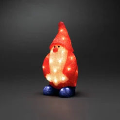 Joulupukki-LED-koristevalo punainen IP44, K 36 cm