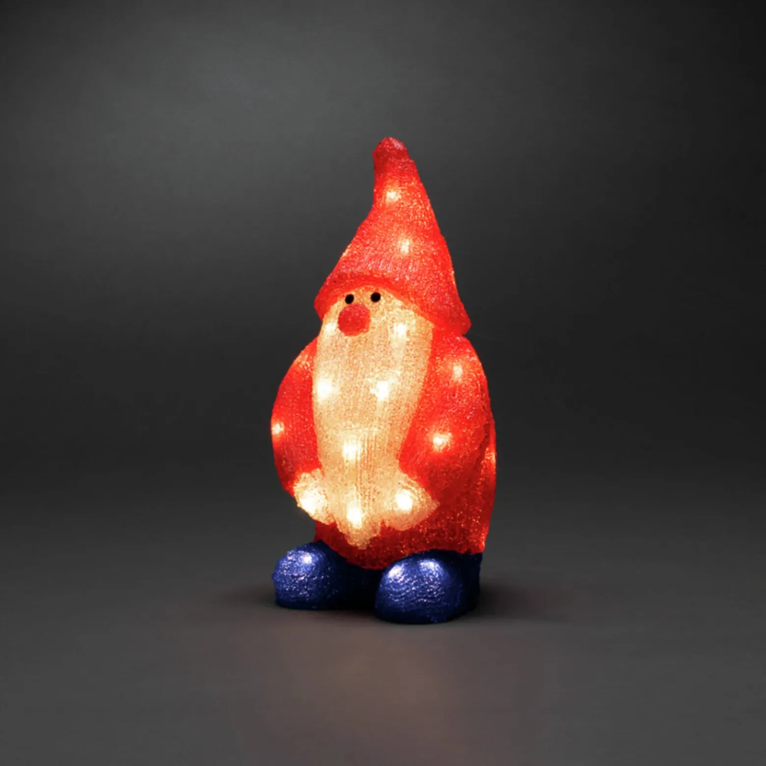 Joulupukki-LED-koristevalo punainen IP44, K 36 cm