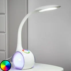 Joustava LED-pöytävalaisin Paula, valkoinen
