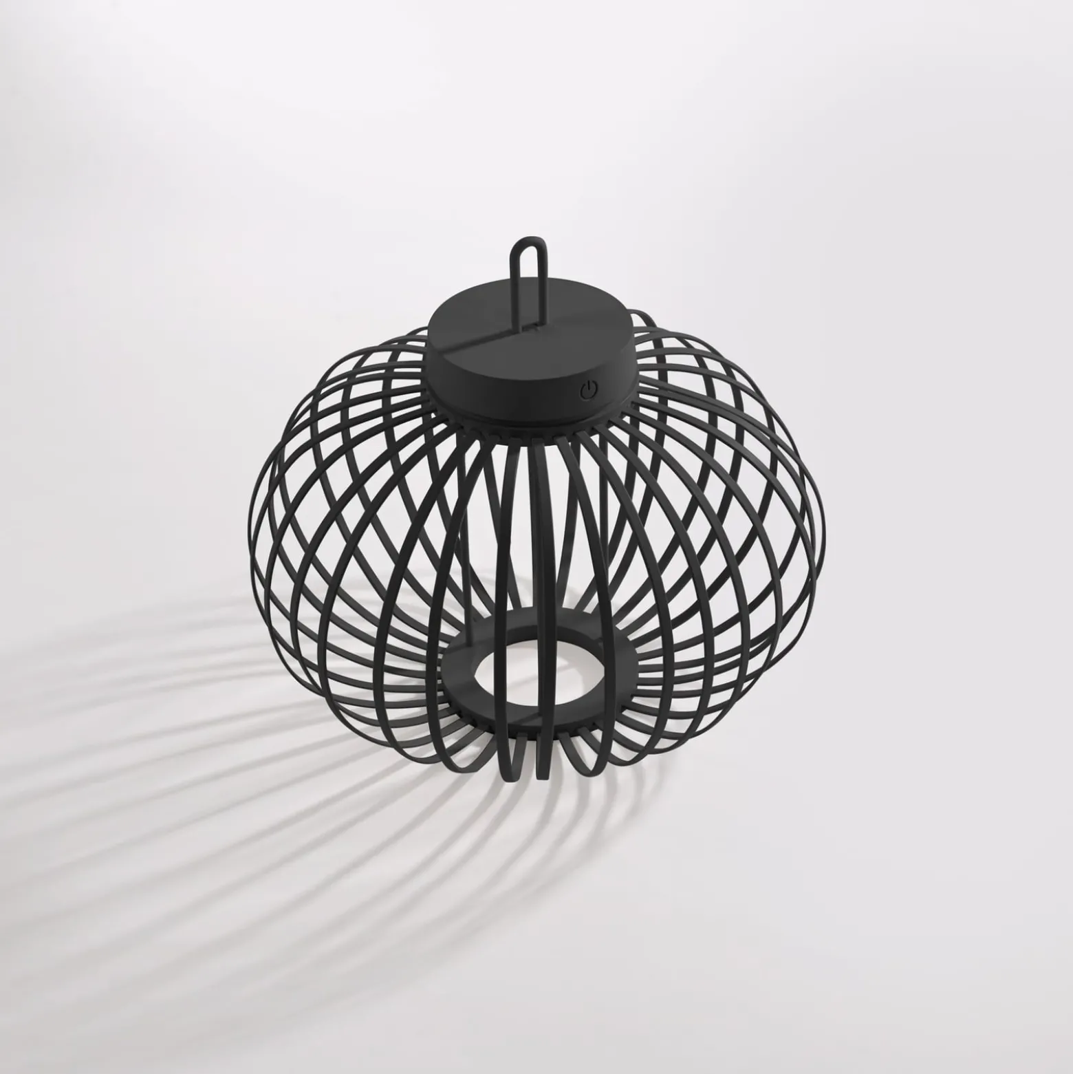 JUST LIGHT. Akuba LED ladattava pöytävalaisin musta 33 cm bambu