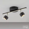 JUST LIGHT. LED-kattospotti Jarik, 2-osainen, musta, 3 000 K