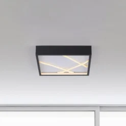 JUST LIGHT. LED-kattovalaisin Mikado, 30 x 30 cm, musta