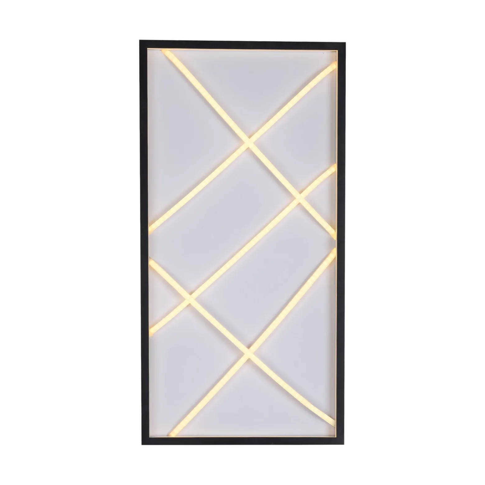 JUST LIGHT. LED-kattovalaisin Mikado, 60 x 30 cm, musta