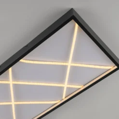 JUST LIGHT. LED-kattovalaisin Mikado, 60 x 30 cm, musta