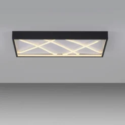JUST LIGHT. LED-kattovalaisin Mikado, 60 x 30 cm, musta