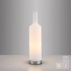 JUST LIGHT. Pöytävalaisin Bottle, opaali, lasi, E14