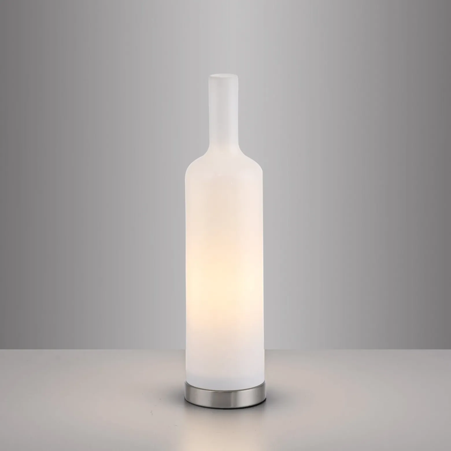 JUST LIGHT. Pöytävalaisin Bottle, opaali, lasi, E14