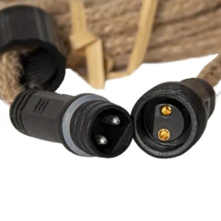 Jutta Outdoor -LED-valoketju, 10-lamppuinen, 5 m, juutti, IP44