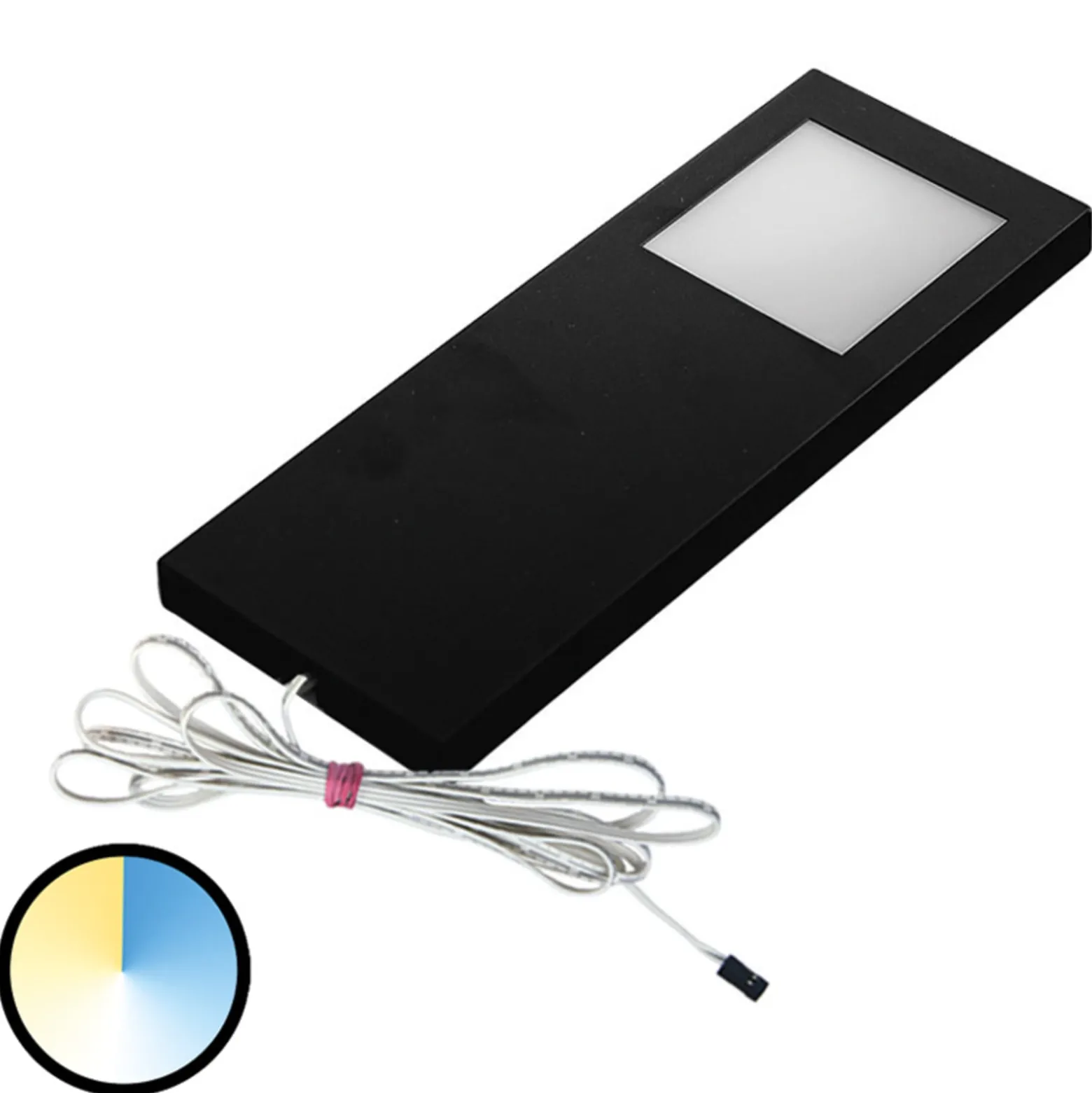 Kaapinalusvalo Dynamic LED Slim-Pad F 1 x, musta