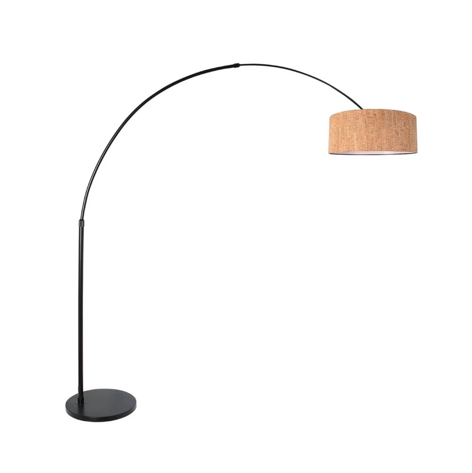 Kaareva maavalaisin Sparkled Light, musta/ruskea, 240 cm, korkki