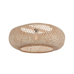 Kaareva maavalaisin Sparkled Light, valkoinen/luonnonvärinen bambupunos