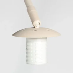 Kaareva valaisin Sparkled Light, kermanvärinen, bambu, E27